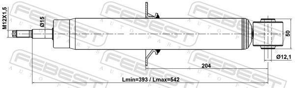 Амортизатор FEBEST задний 23110-006R 1 шт купить,NaN