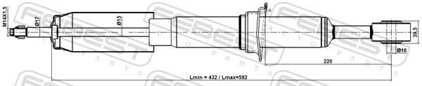Амортизатор FEBEST передний 01110-013F 1 шт купить,NaN