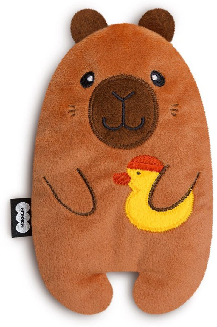 Мягкая игрушка Мякиши Капибара с уточкой, 19 см купить,NaN