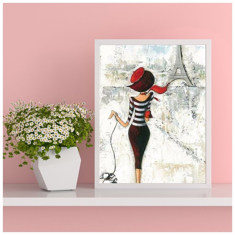 Картина Molly Прогулка по Парижу KH1163 20 см x 15 см купить,0