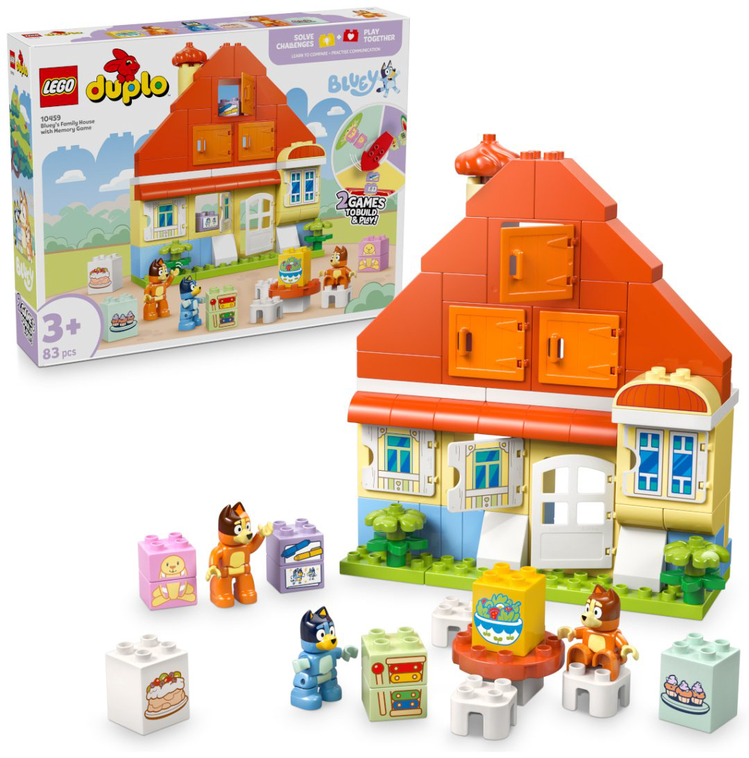 Конструктор LEGO Семейный дом Блюи с игрой на развитие памяти DUPLO, деталей 83 шт купить,NaN