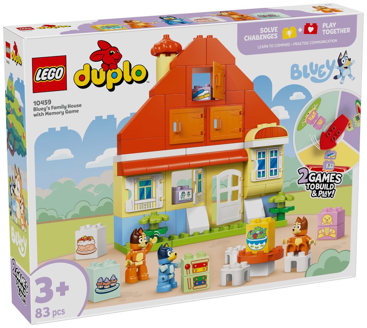 Конструктор LEGO Семейный дом Блюи с игрой на развитие памяти DUPLO, деталей 83 шт
