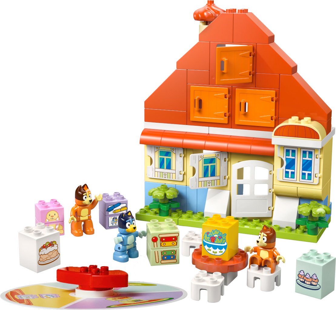 Конструктор LEGO Семейный дом Блюи с игрой на развитие памяти DUPLO, деталей 83 шт