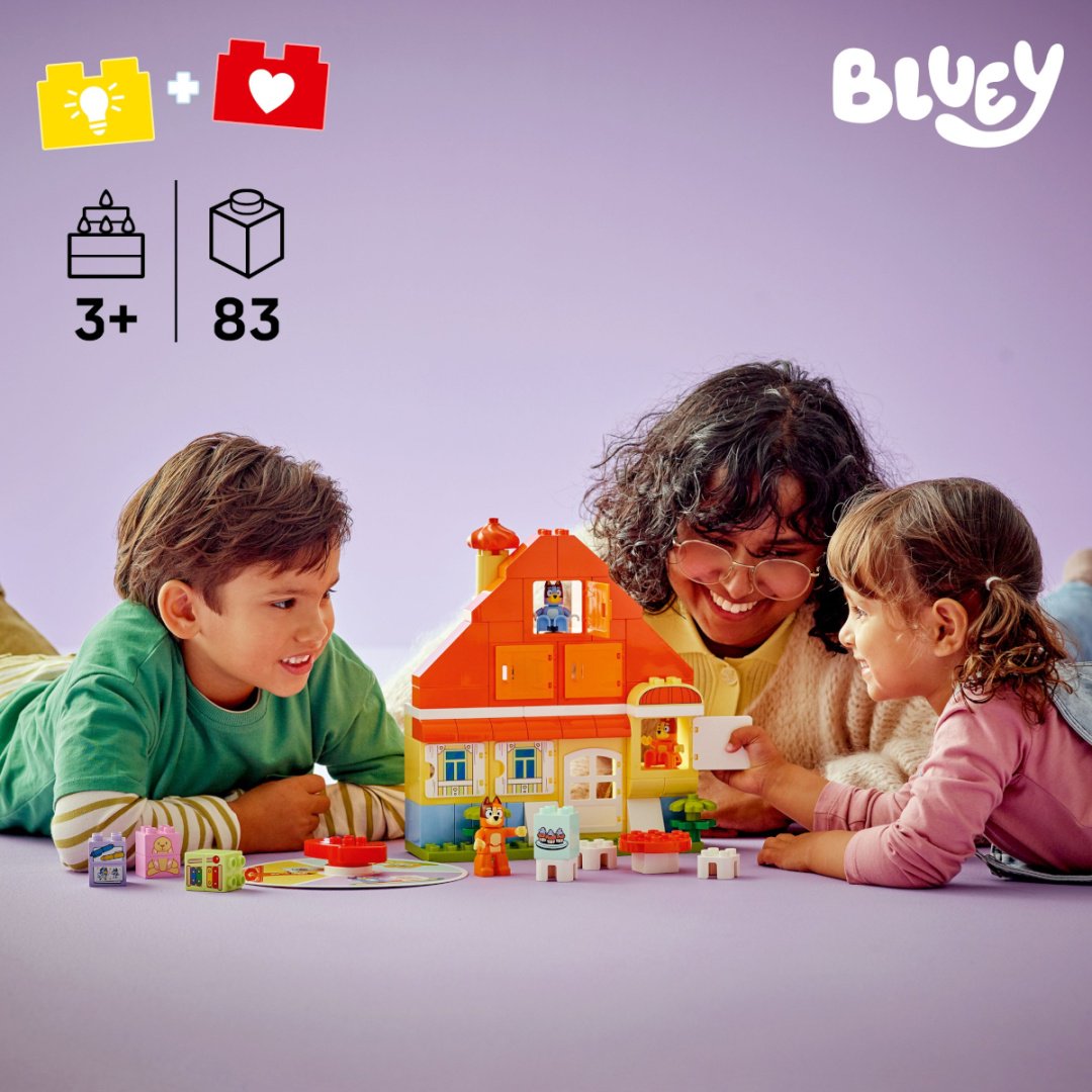 Конструктор LEGO Семейный дом Блюи с игрой на развитие памяти DUPLO, деталей 83 шт купить,NaN