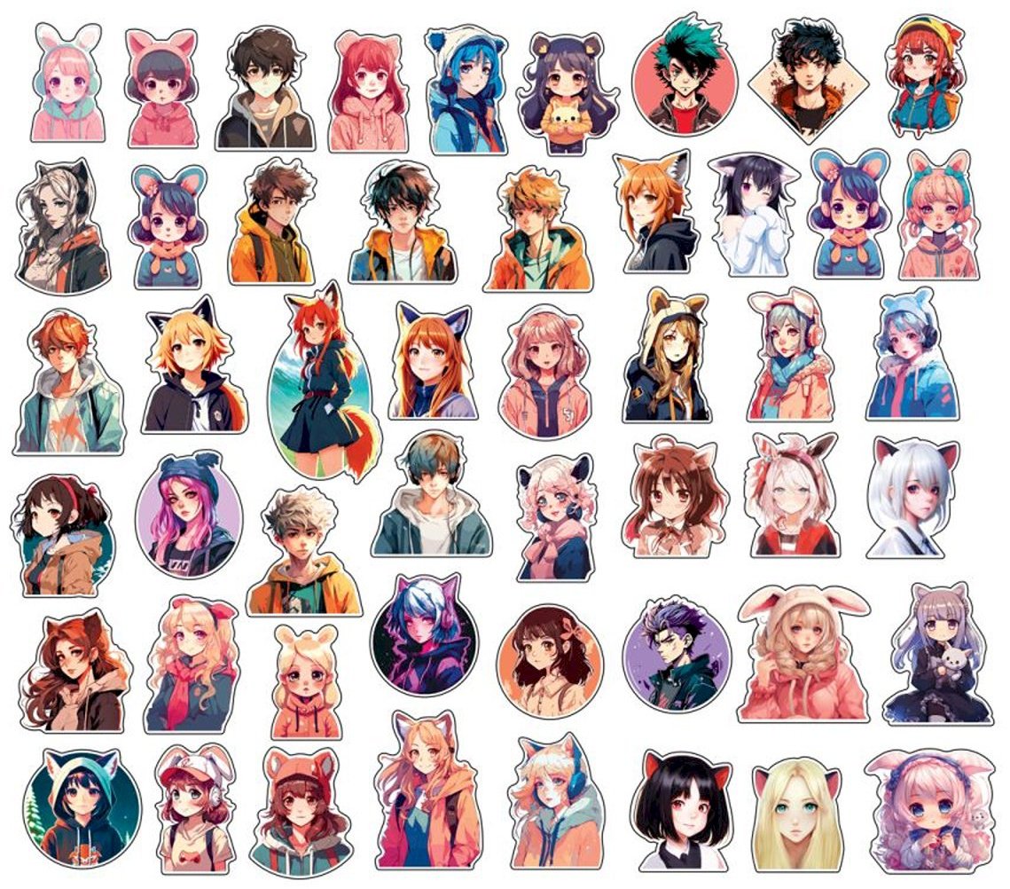 Наклейки Лист MESHU Neko 50