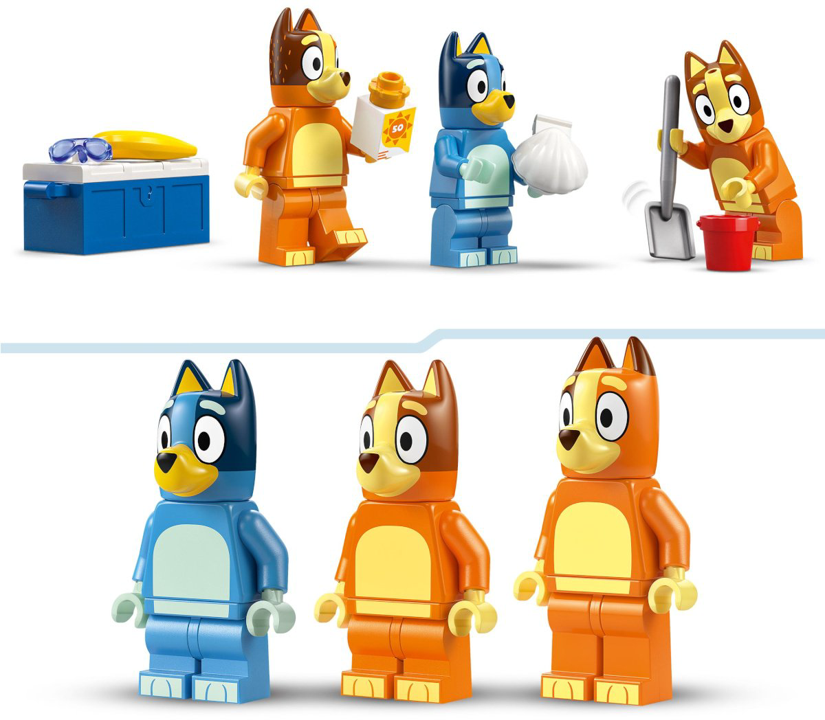 Конструктор LEGO Пляж Блюи и семейная поездка на машине Bluey, деталей 133 шт купить,NaN