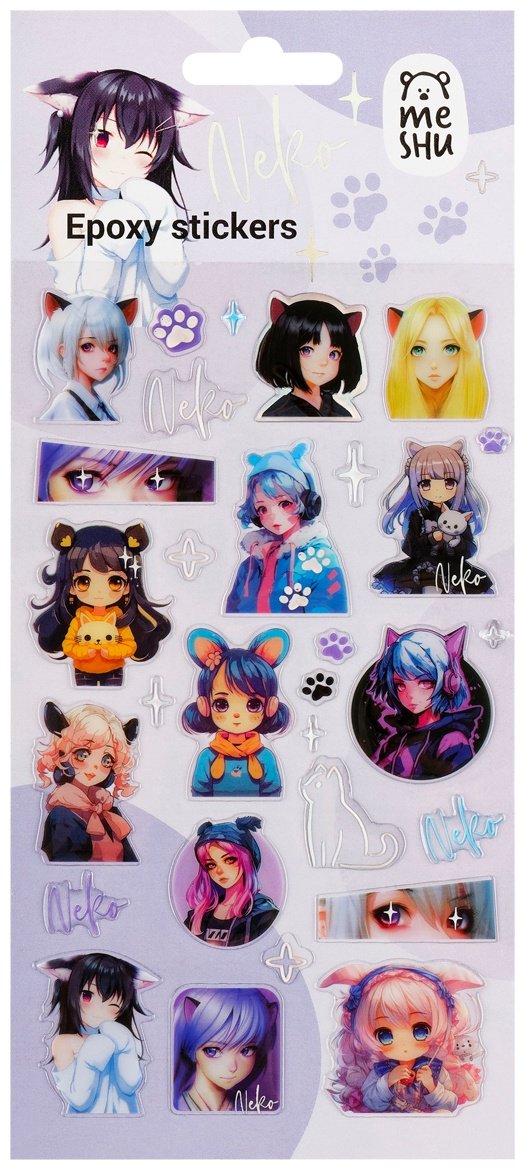 Наклейки Лист MESHU Neko 30