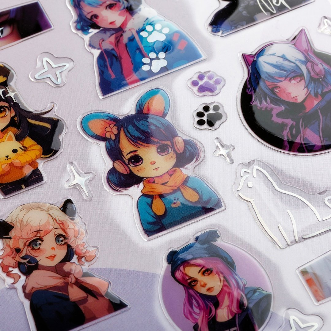 Наклейки Лист MESHU Neko 30 купить,0