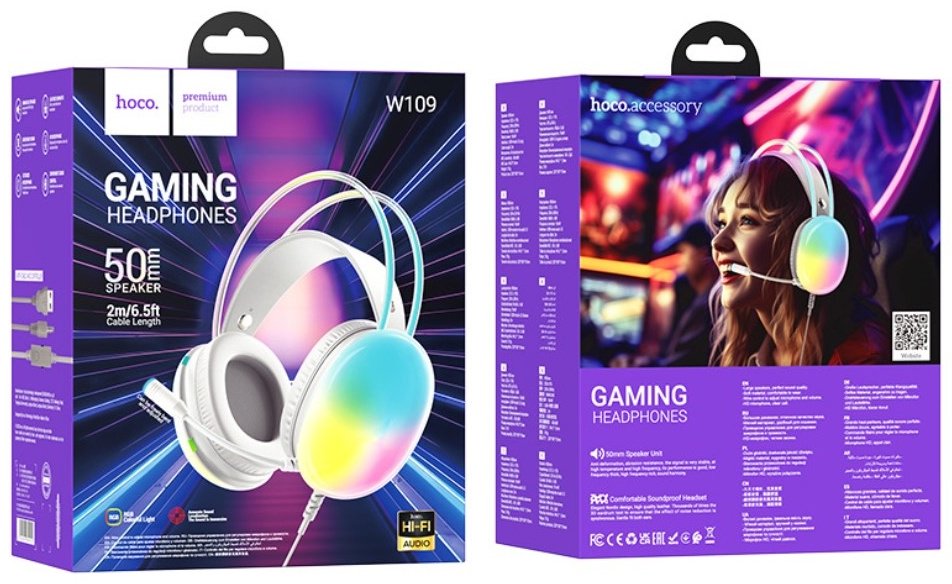 Наушники Hoco W109 белый купить,NaN
