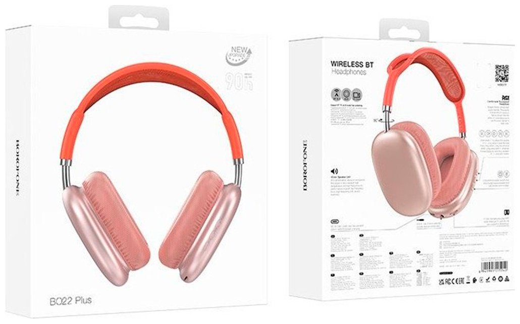 Наушники Borofone BO22 Plus Elegant BT розовый купить,NaN