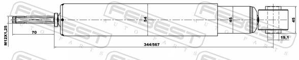 Амортизатор FEBEST задний 01655589R 1 шт купить,NaN