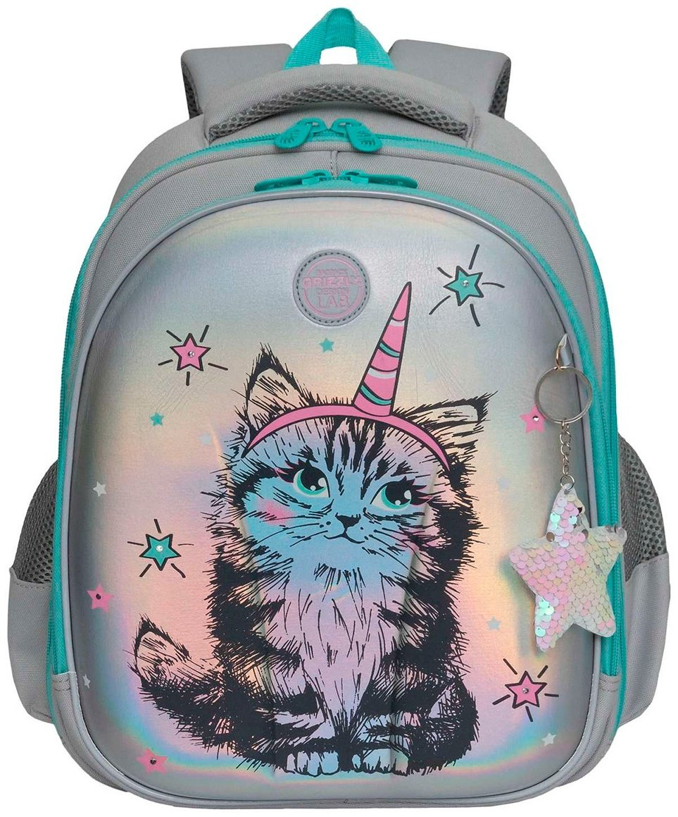 Рюкзак Grizzly полиэстер серый купить,NaN