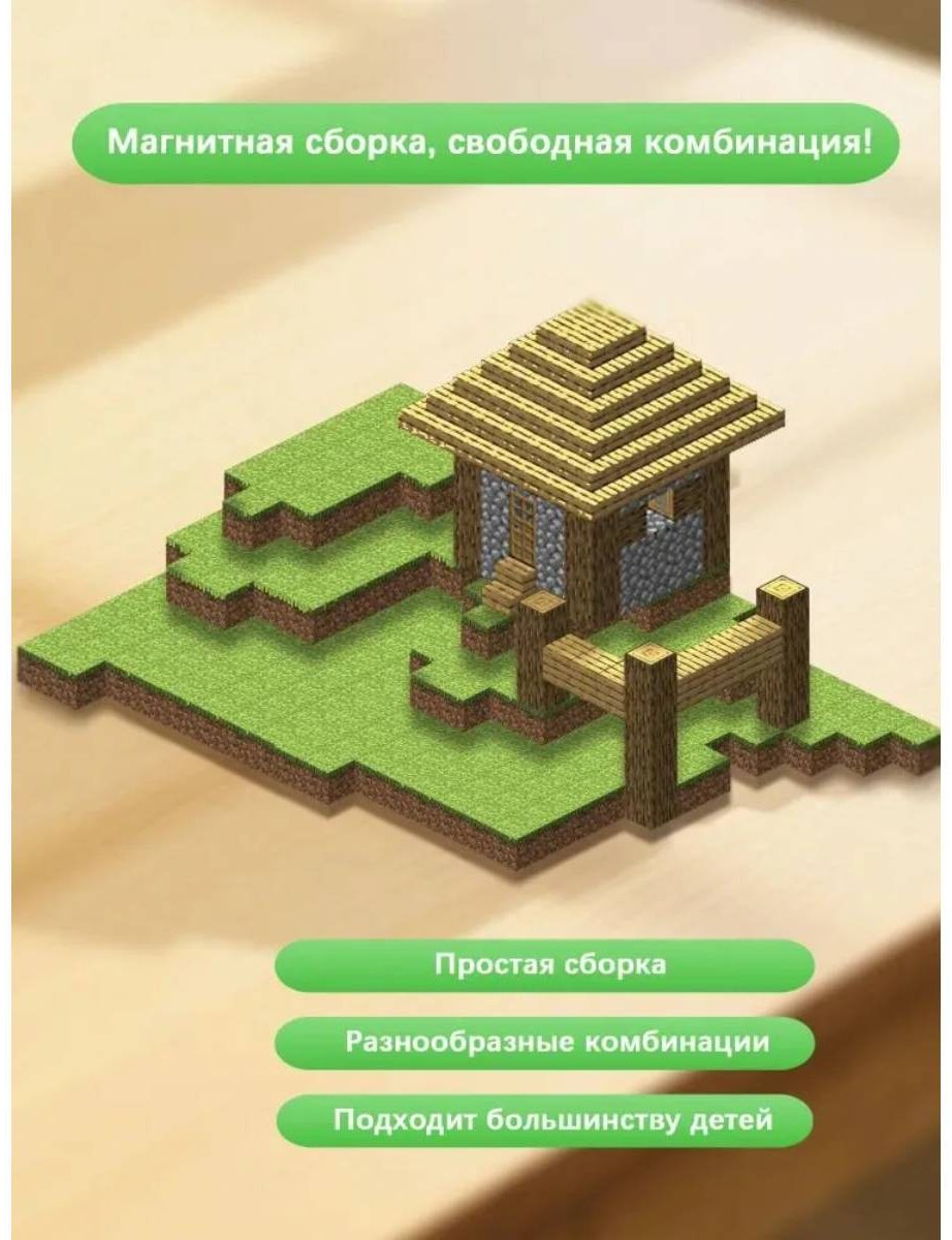 Конструктор Magnetic Craft База в пещере с рудами, деталей 128 шт купить,0