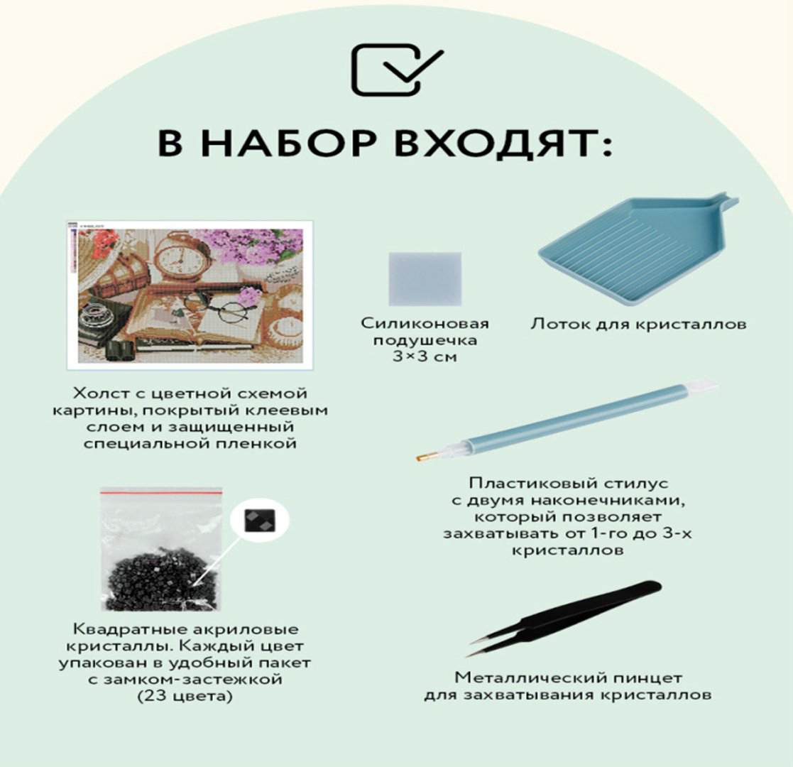 Алмазная мозаика ТРИ СОВЫ "Фотоальбом", 40*50см, холст, картонная коробка с пластиковой ручкой купить,NaN