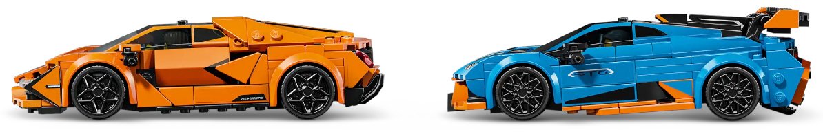 Конструктор LEGO Lamborghini Revuelto и Huracán STO Speed Champions, деталей 607 шт