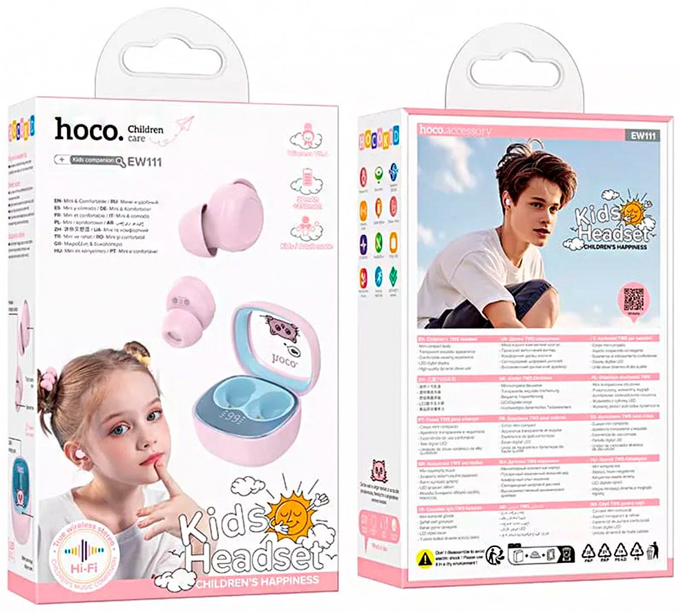 Наушники Hoco EW111 TWS Pink розовый купить,NaN