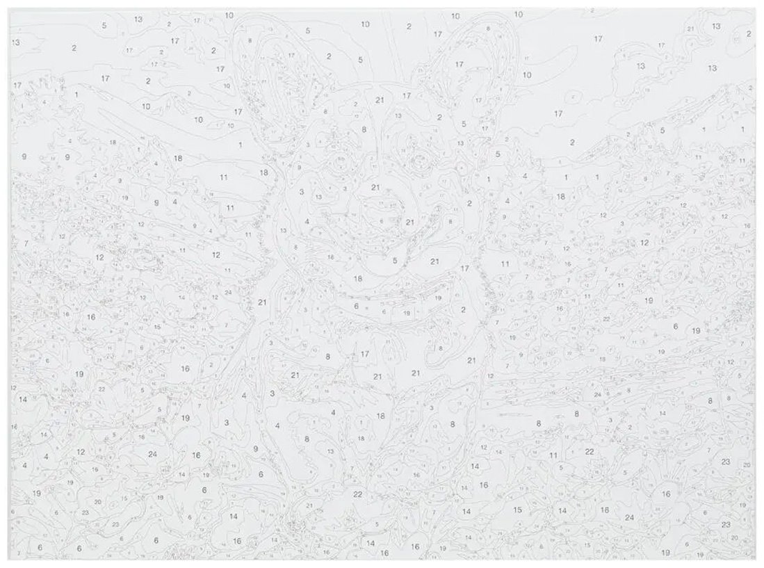 Картина Мульти Арт Корги в цветах холст на картоне 40x30 см купить,0