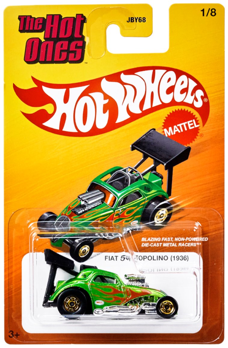Легковая Hot Wheels Fiat 500 Topolino 1936 зеленый