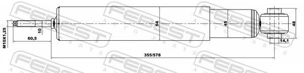 Амортизатор FEBEST задний 04650942R 1 шт купить,NaN