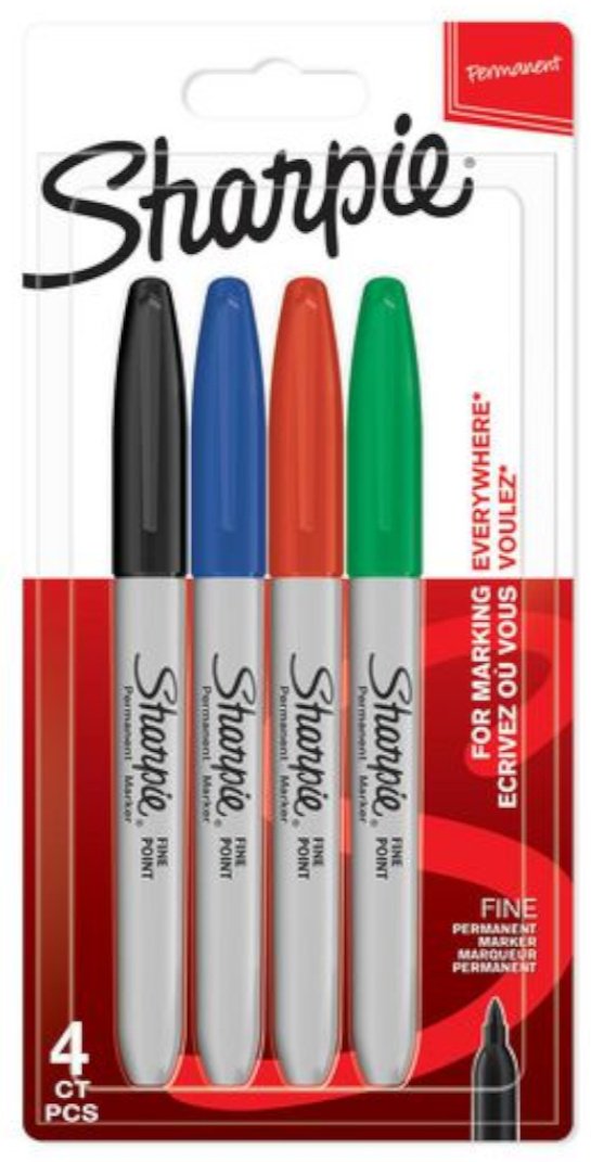 Маркер SHARPIE SP-1985858, 4 шт, 0.9 мм, мультиколор
