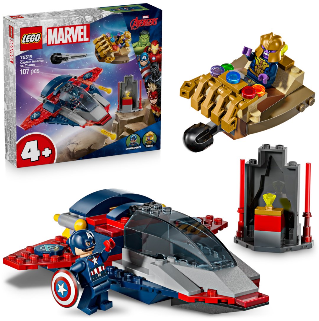 Конструктор LEGO Капитан Америка против Таноса Marvel, деталей 107 шт