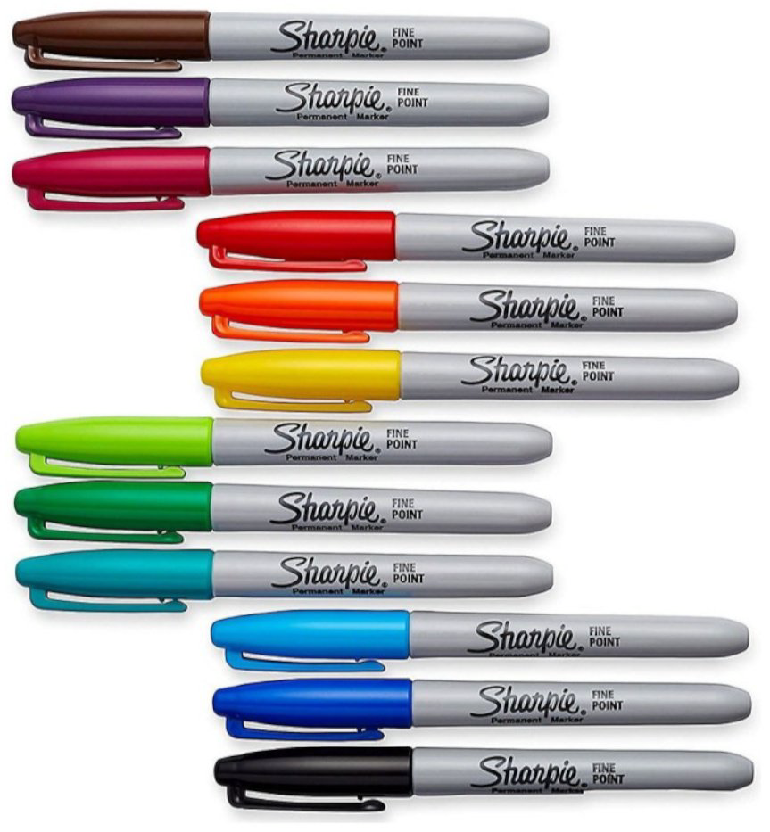 Маркер SHARPIE SP-2065404, 12 шт, 1 мм, мультиколор купить,NaN