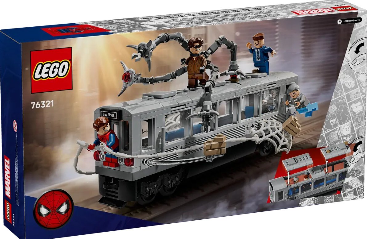Конструктор LEGO Человек-паук против Док Ока: Сцена с поездом, деталей 393 шт