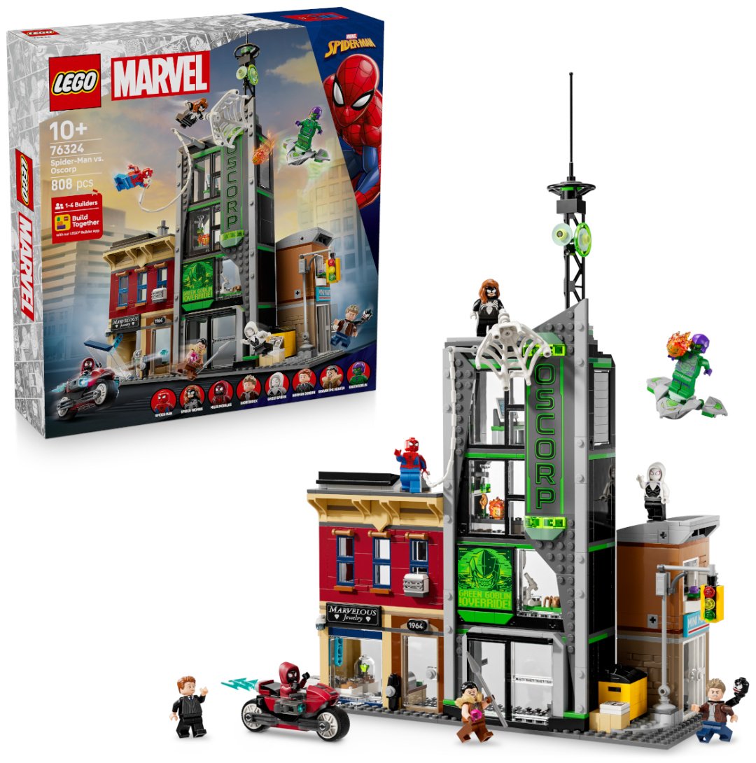 Конструктор LEGO Человек-паук против Озкорп Marvel, деталей 808 шт