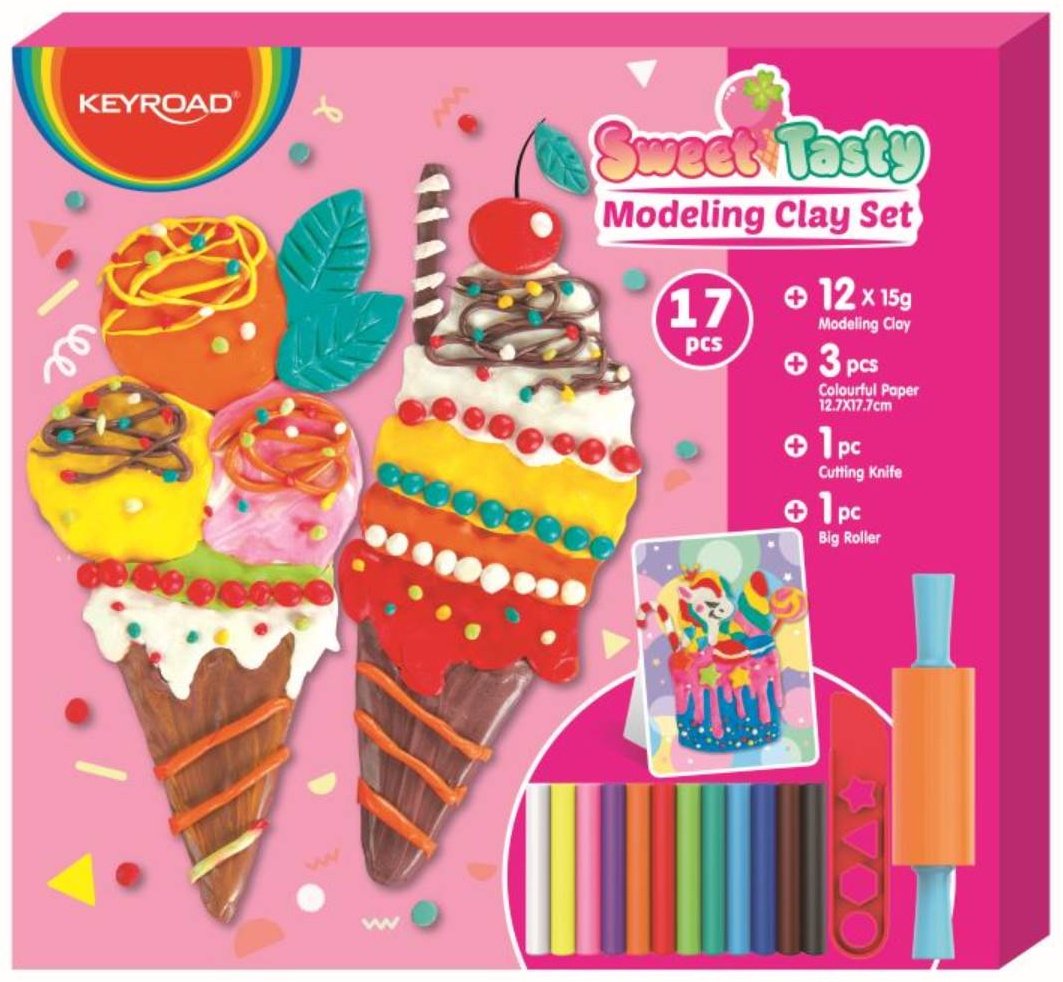 Масса для лепки KEYROAD Мороженое KR973009 количество цветов: 12 шт