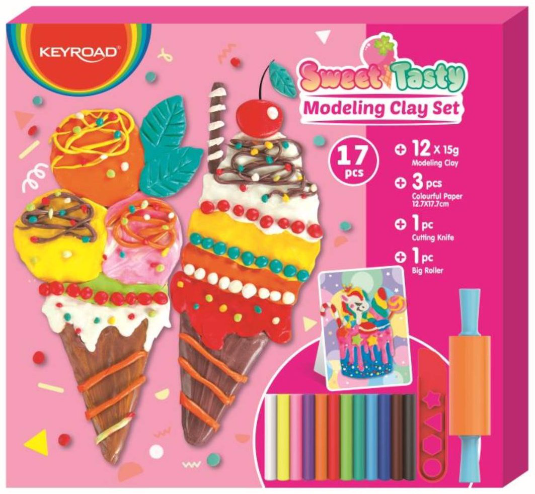 Масса для лепки KEYROAD Мороженое KR973009 количество цветов: 12 шт