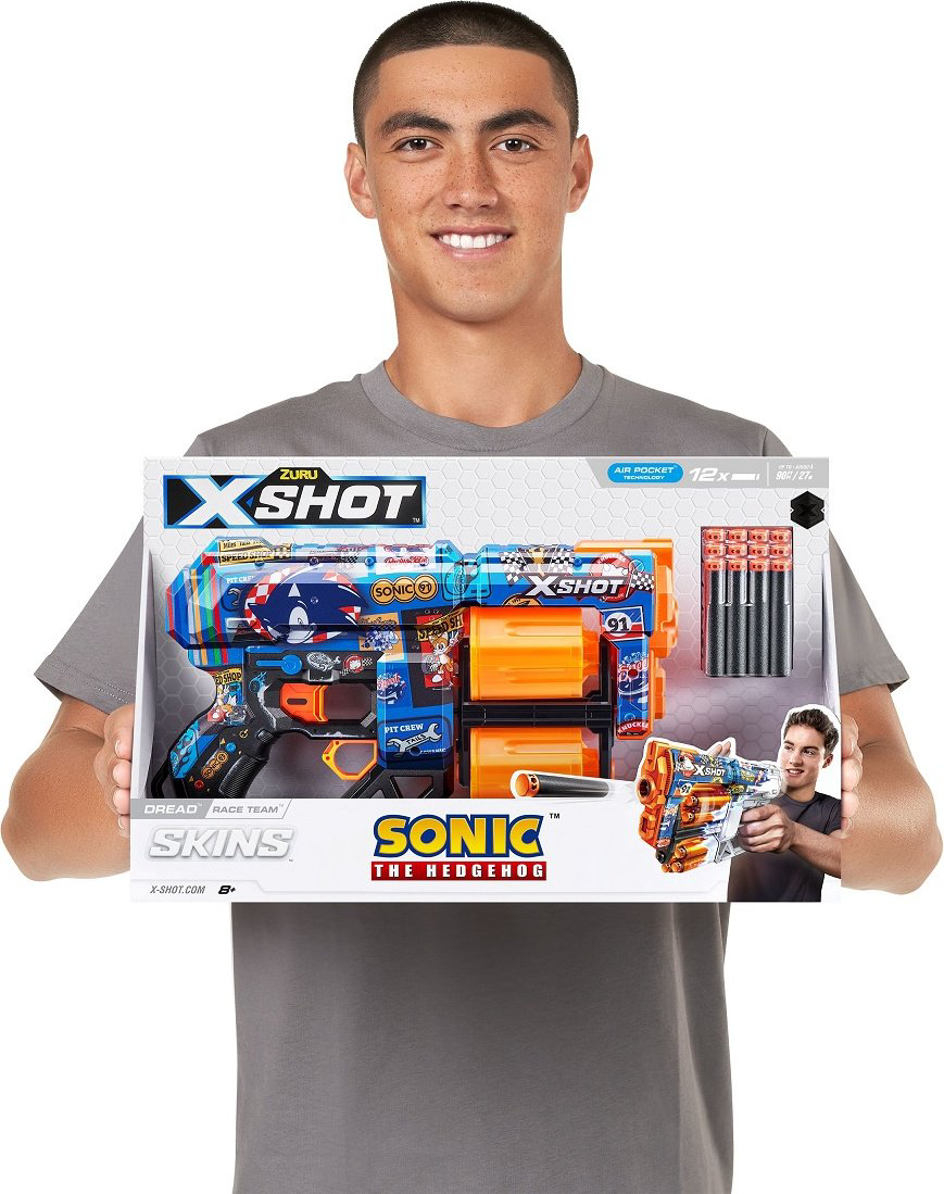 Бластеры X-Shot Dread Sonic - Race Team 36583H, 12 шт купить,NaN
