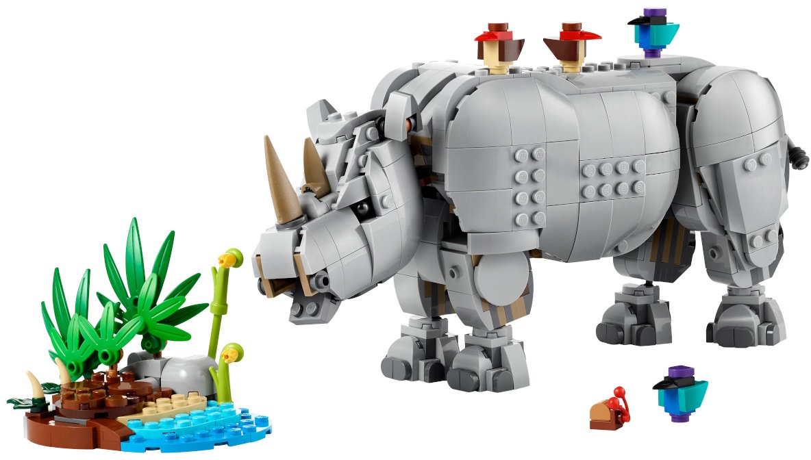 Конструктор LEGO Дикие животные: Величественный носорог с птицами Creator, деталей 780 шт купить,NaN