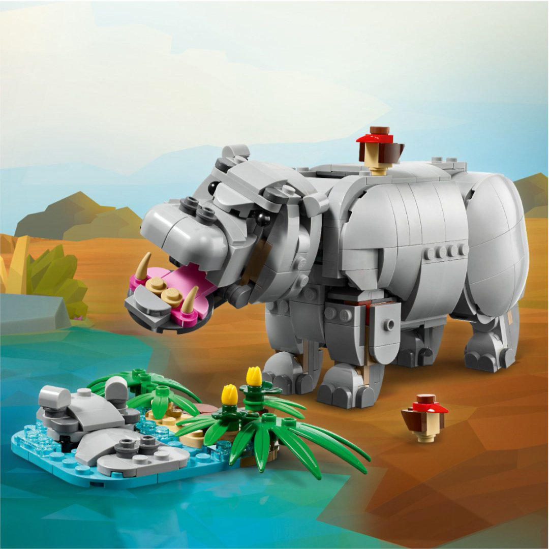 Конструктор LEGO Дикие животные: Величественный носорог с птицами Creator, деталей 780 шт купить,NaN