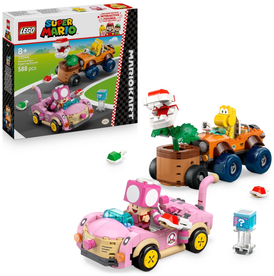 Конструктор LEGO Погоня за растениями-пираньями Super Mario, деталей 588 шт