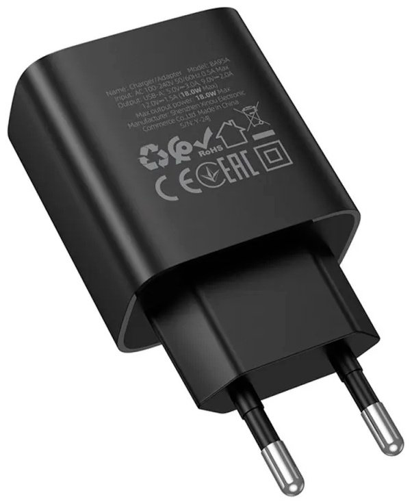 Зарядное устройство Borofone BA95A USB Type-C черный купить,NaN