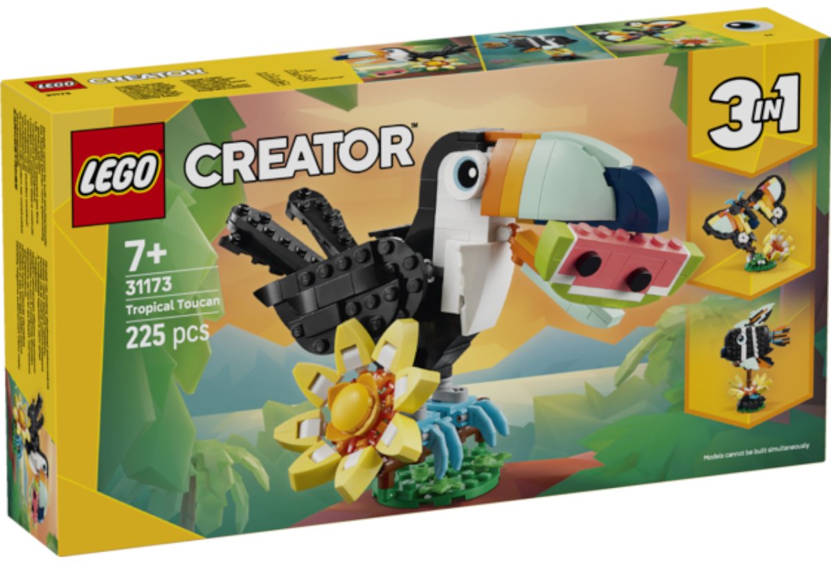 Конструктор LEGO Дикие животные: Тропический Тукан Creator, деталей 225 шт
