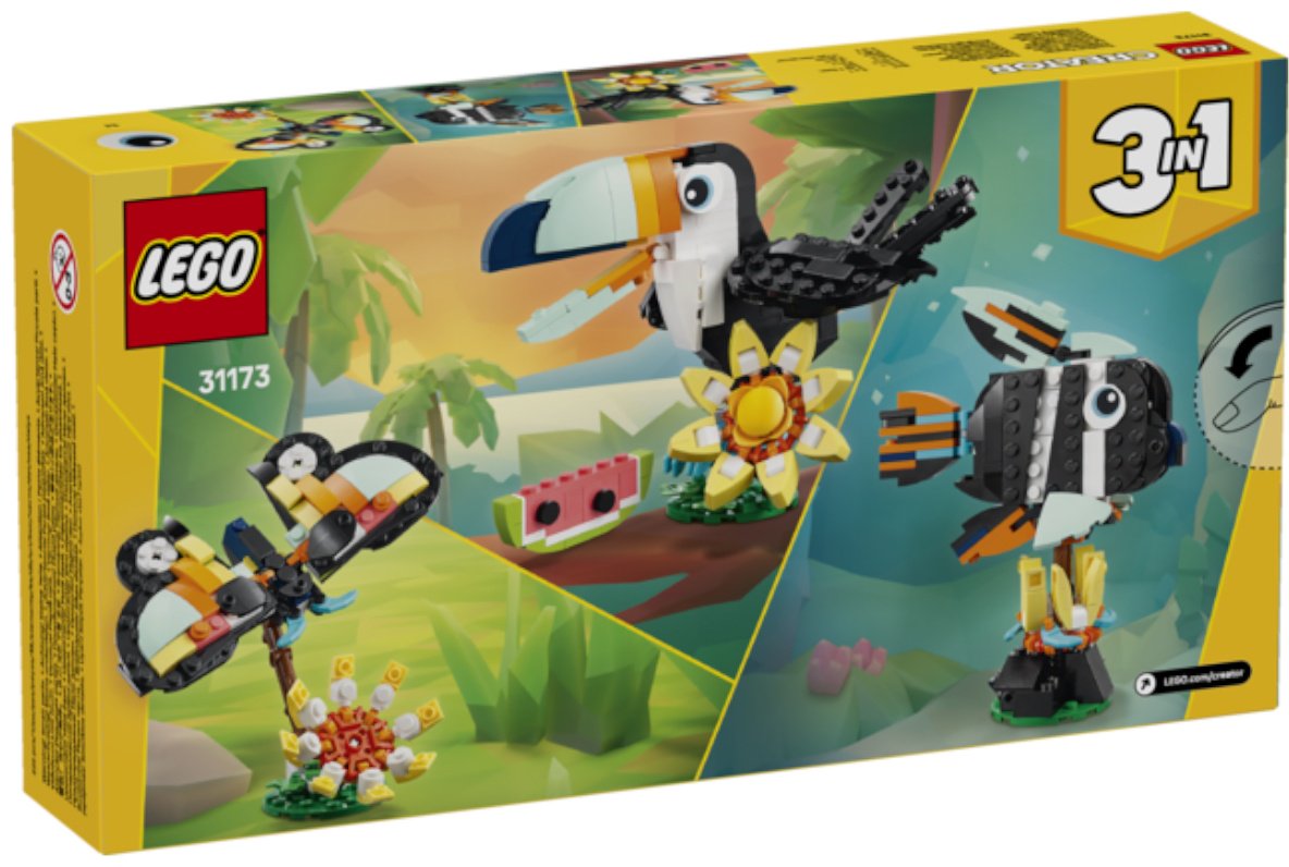 Конструктор LEGO Дикие животные: Тропический Тукан Creator, деталей 225 шт