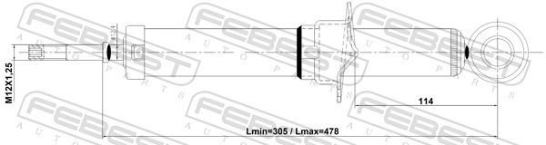 Амортизатор FEBEST задний 01110-014R 1 шт