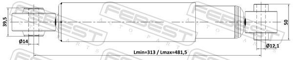 Амортизатор FEBEST задний 01110-009R 1 шт