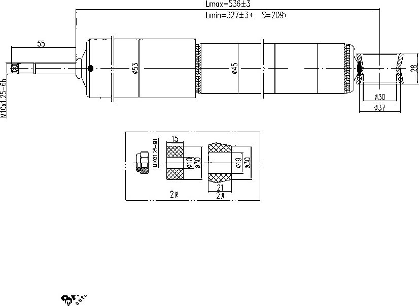 Амортизатор MGM задний 344218M 1 шт
