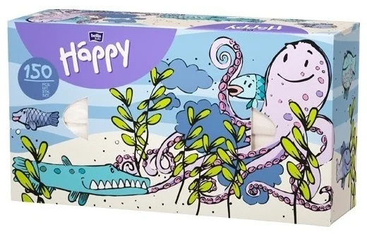 Бумажные платочки Bella Happy 150шт купить,NaN