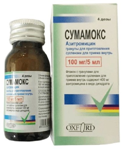 Сумамокс суспензия 100 мг/5 мл 1 шт