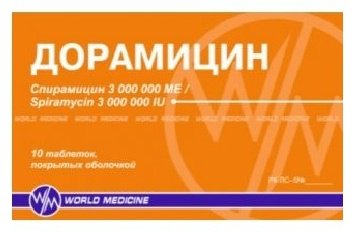 Дорамицин таблетки 3000000 МЕ 10 шт