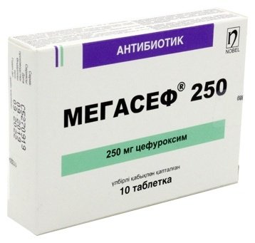Мегасеф таблетки 250 мг 10 шт