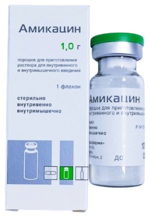 Амикацин порошок 1000 мг 1 шт