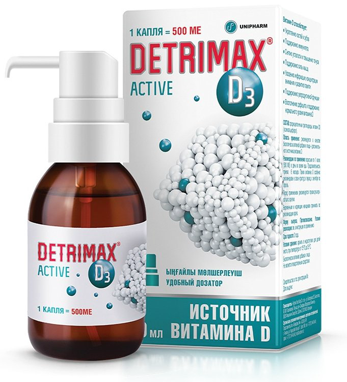 Unipharm Inc Детримакс Актив 500 МЕ капли 30 купить,NaN