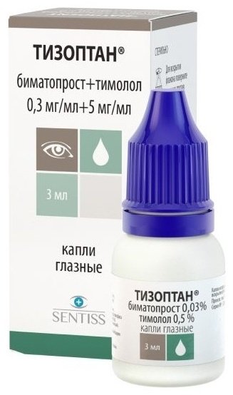 Тизоптан капли 0.3 мг/мл &#43; 5 мг/мл 3 мл