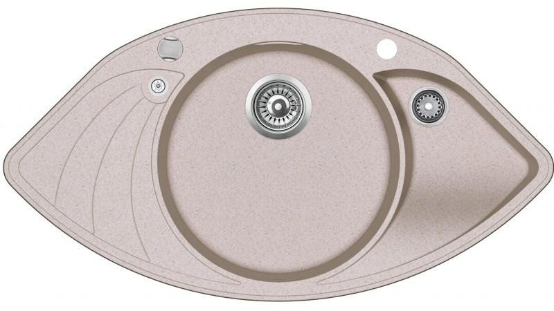 Кухонная мойка AQUASANITA SCP151-112AW бежевый