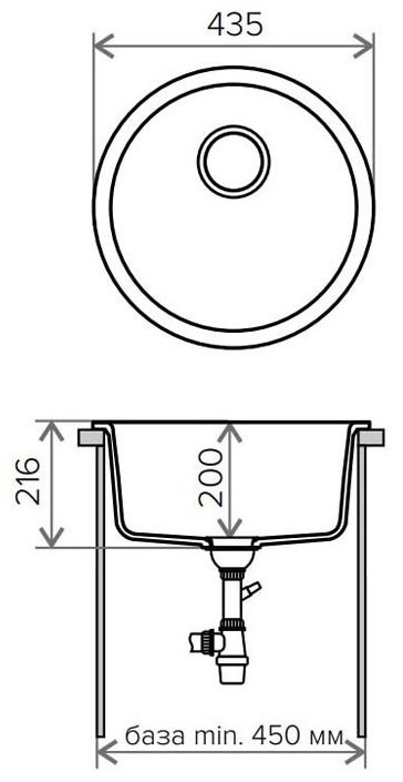 Кухонная мойка TOLERO врезная R-104 бежевый купить,0