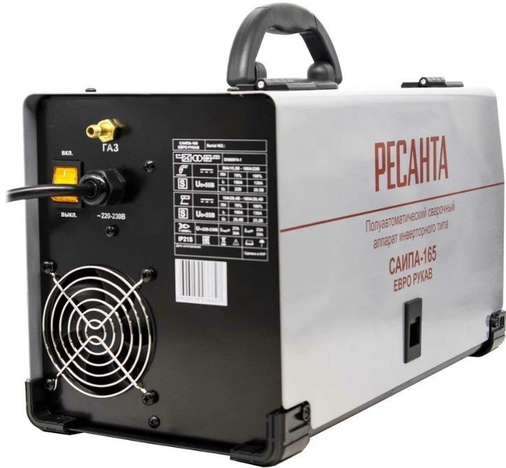 Сварочный инвертор Ресанта САИПА-165 Евро рукав 65/95 (MIG/MAG) купить,0